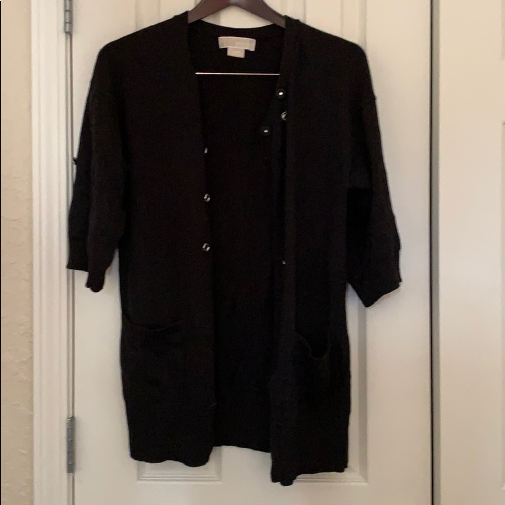 Michael Kors Black  cardigan with silver hardware